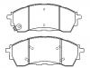 Bremsbelagsatz, Scheibenbremse Brake Pad Set:EB3C-2001-AA